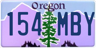 OR license plate 154MBY