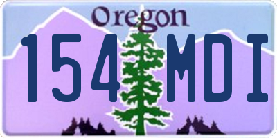 OR license plate 154MDI