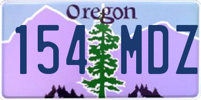OR license plate 154MDZ