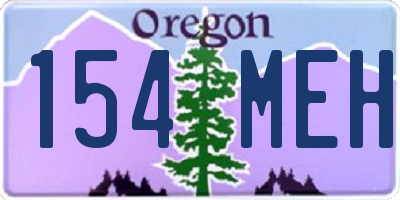 OR license plate 154MEH