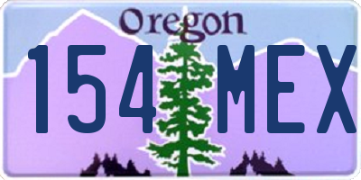 OR license plate 154MEX