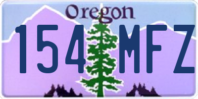 OR license plate 154MFZ