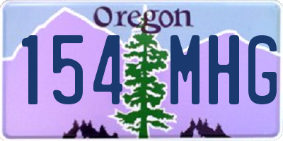 OR license plate 154MHG