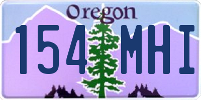 OR license plate 154MHI