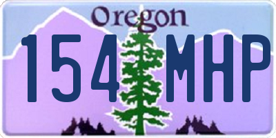 OR license plate 154MHP