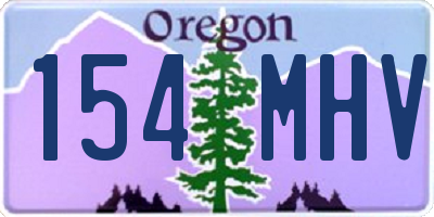 OR license plate 154MHV