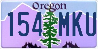 OR license plate 154MKU