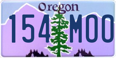 OR license plate 154MOO