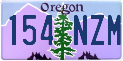 OR license plate 154NZM