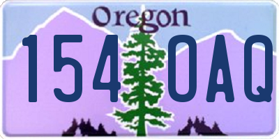 OR license plate 154OAQ
