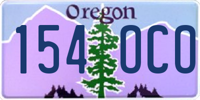 OR license plate 154OCO