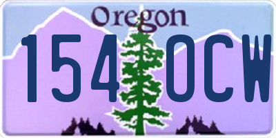 OR license plate 154OCW