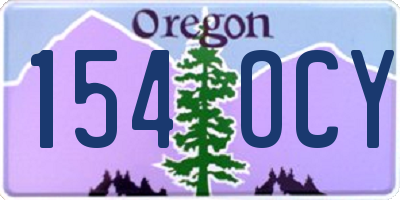 OR license plate 154OCY