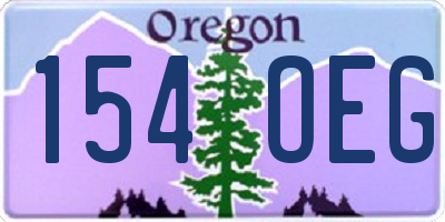 OR license plate 154OEG