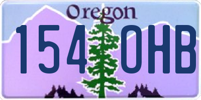OR license plate 154OHB