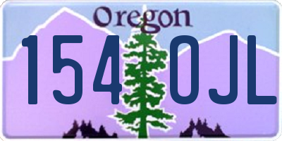 OR license plate 154OJL