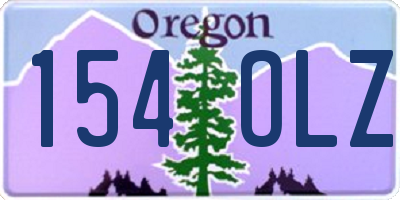 OR license plate 154OLZ
