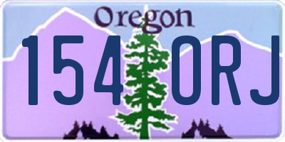 OR license plate 154ORJ