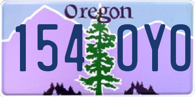 OR license plate 154OYO