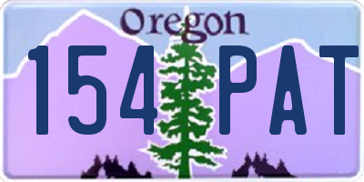 OR license plate 154PAT