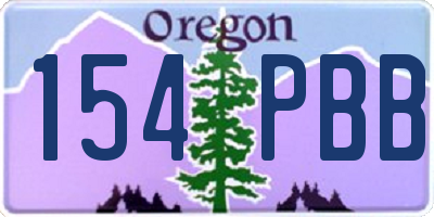 OR license plate 154PBB