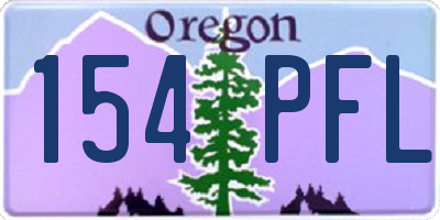 OR license plate 154PFL