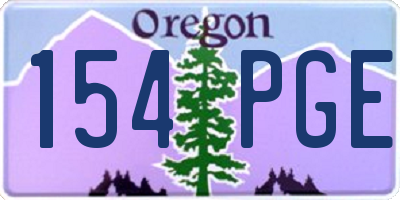 OR license plate 154PGE