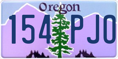 OR license plate 154PJO