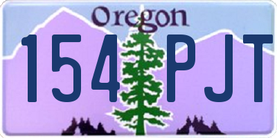 OR license plate 154PJT