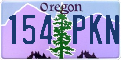 OR license plate 154PKN