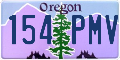 OR license plate 154PMV