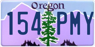 OR license plate 154PMY
