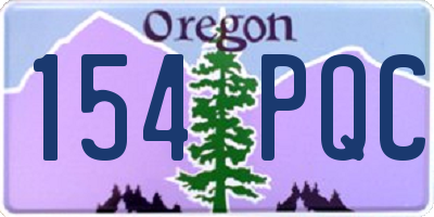 OR license plate 154PQC