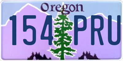 OR license plate 154PRU