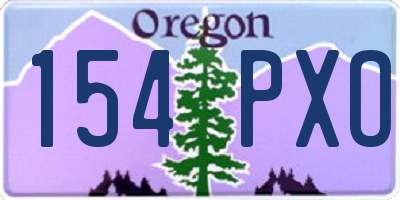 OR license plate 154PXO