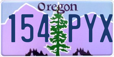OR license plate 154PYX