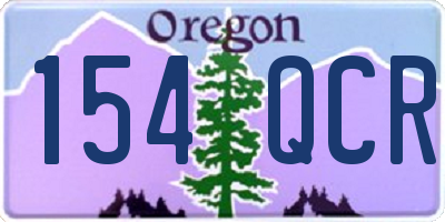 OR license plate 154QCR