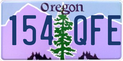 OR license plate 154QFE