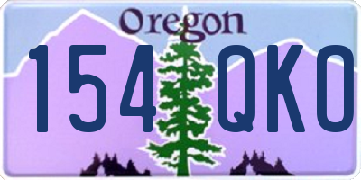 OR license plate 154QKO