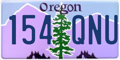 OR license plate 154QNU