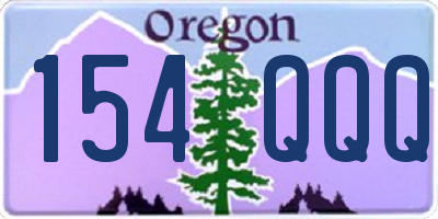 OR license plate 154QQQ