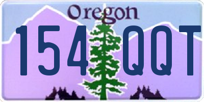 OR license plate 154QQT