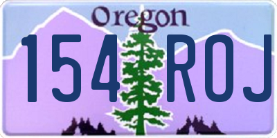 OR license plate 154ROJ