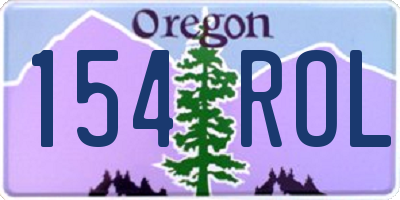 OR license plate 154ROL