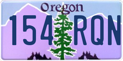 OR license plate 154RQN