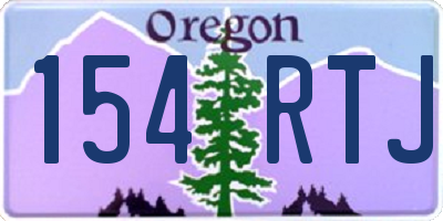 OR license plate 154RTJ
