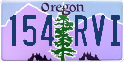 OR license plate 154RVI