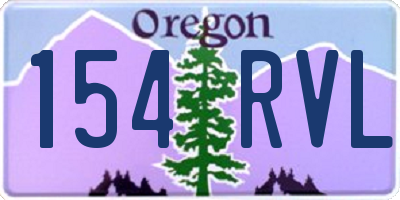 OR license plate 154RVL