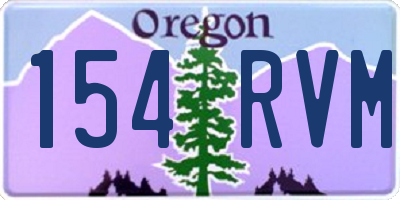 OR license plate 154RVM