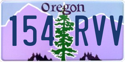 OR license plate 154RVV